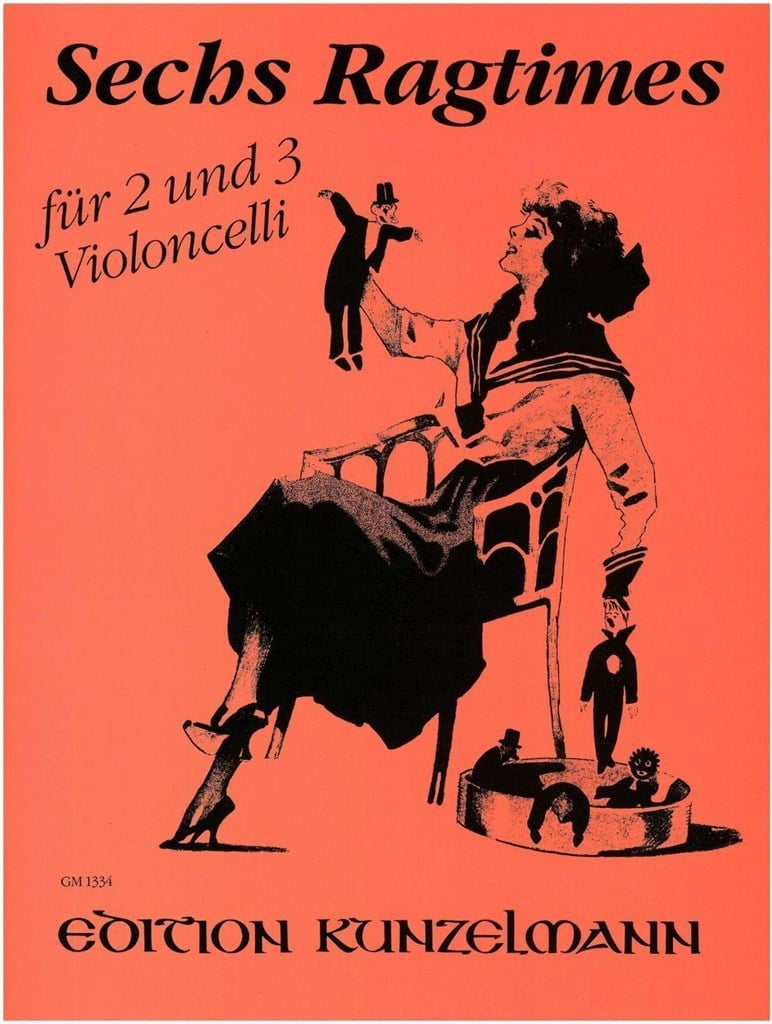 6 Ragtimes Für 2 und 3 Violoncelli